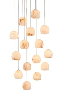 Lazio 15-Light Round Multi-Drop Pendant