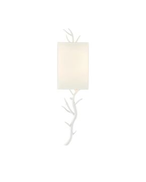 Baneberry White Wall Sconce - White Shade - Right