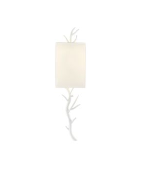 Baneberry White Wall Sconce - White Shade - Left