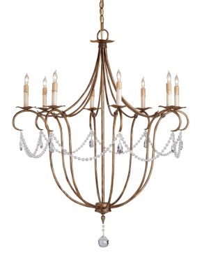 Crystal Lights Large Gold Chandelier