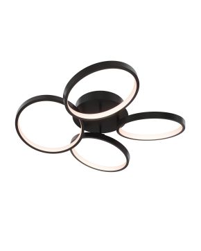 4-ring flush mount, 5CCT - Black