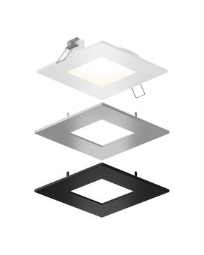 6 Inch Square LED Recessed Panel Light with Multi Trim