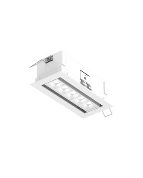 Recessed 5CCT linear with 5 mini swivel spot lights