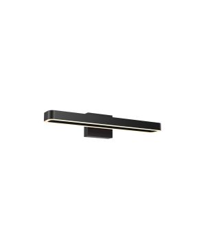 Rectangular swivel vanity wall sconce 24'' Black