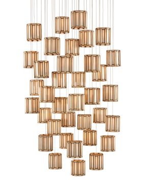 Daze 36-Light Round Multi-Drop Pendant