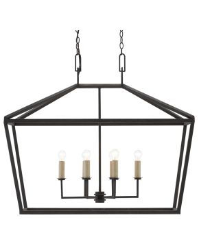 Denison Black Rectangular Lantern