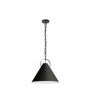1 Light Incandescent Pendant, Matte Black with Black Shade PCN-161P-MB-797