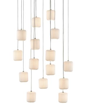 Dove 15-Light Round Multi-Drop Pendant