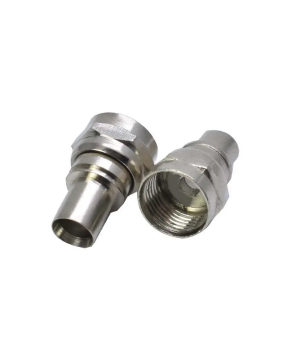 F-Type Male Crimp Connector with 1/4 Crimp Ring - RG59