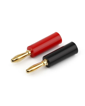 Banana Connector - Plastic - Black & Red