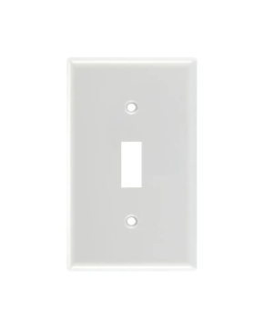 Single Gang -1 Port - Flat Keystone Wall Plate - White