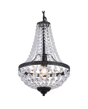 Light Antique Black Chandelier