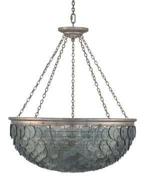 Quorum Large Recycled Glass Chandelier