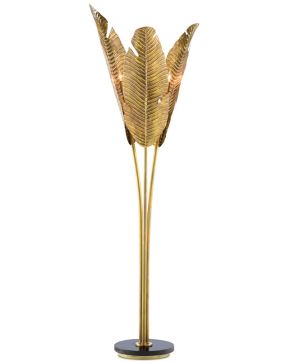 Tropical Large Brass Floor Lamp