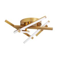 37W Flush Mount Aged Brass with White Silicone Diffuser CAY-1630LEDFH-AGB