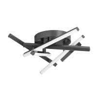 37W Flush Mount Matte Black with White Silicone Diffuser