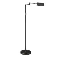 9W LED Swing Arm Floor Lamp, Black Finish 9257LEDF-BK