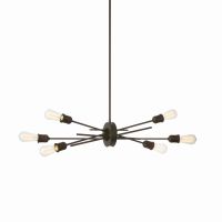 6 Light Horizontal Pendant, Espresso Finish 